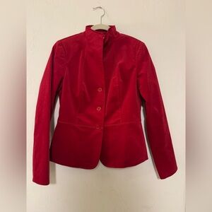 Women’s Red Velvet Blazer